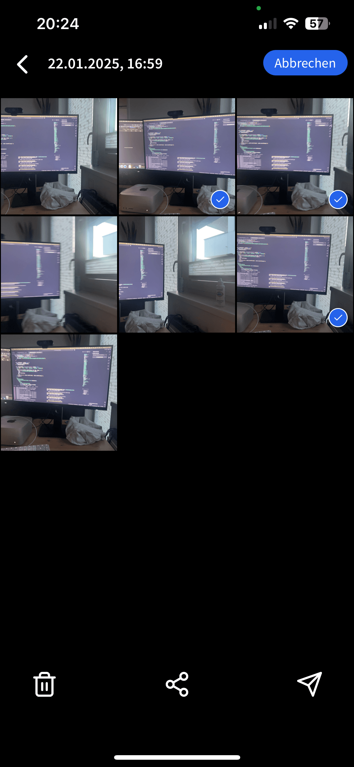 Image of a image gallery on a phone